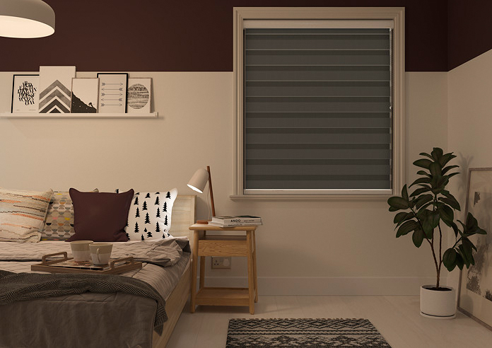 Nightshade, Blue Grey Grain - Twist&Fit Day and Night Blind - Image 7
